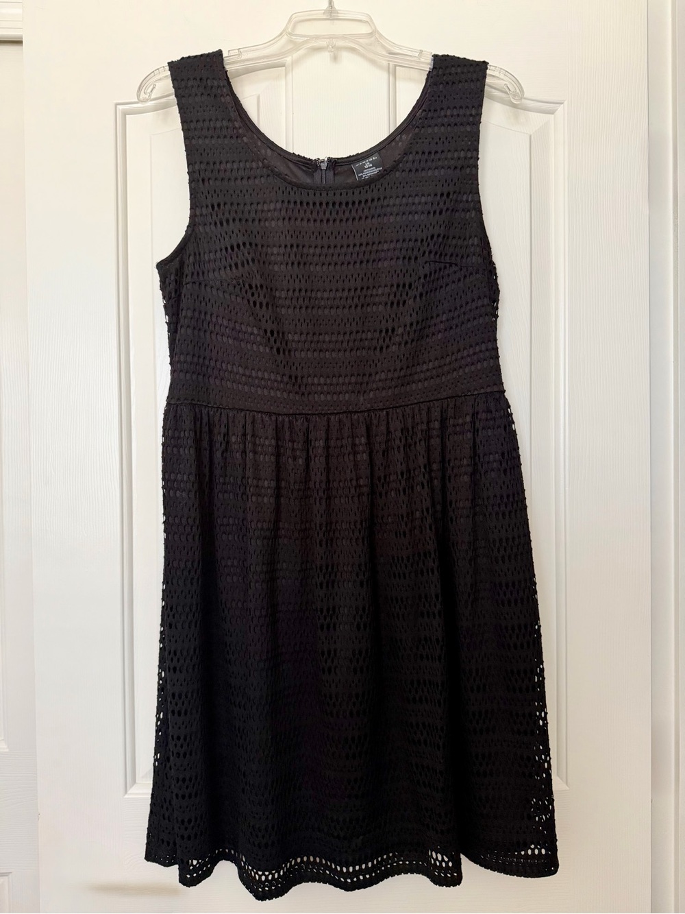 George Black Sleeveless Crochet Dress